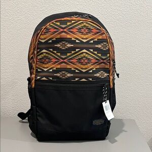 Pendleton Tumalo Olive Geometric Patterned Backpack